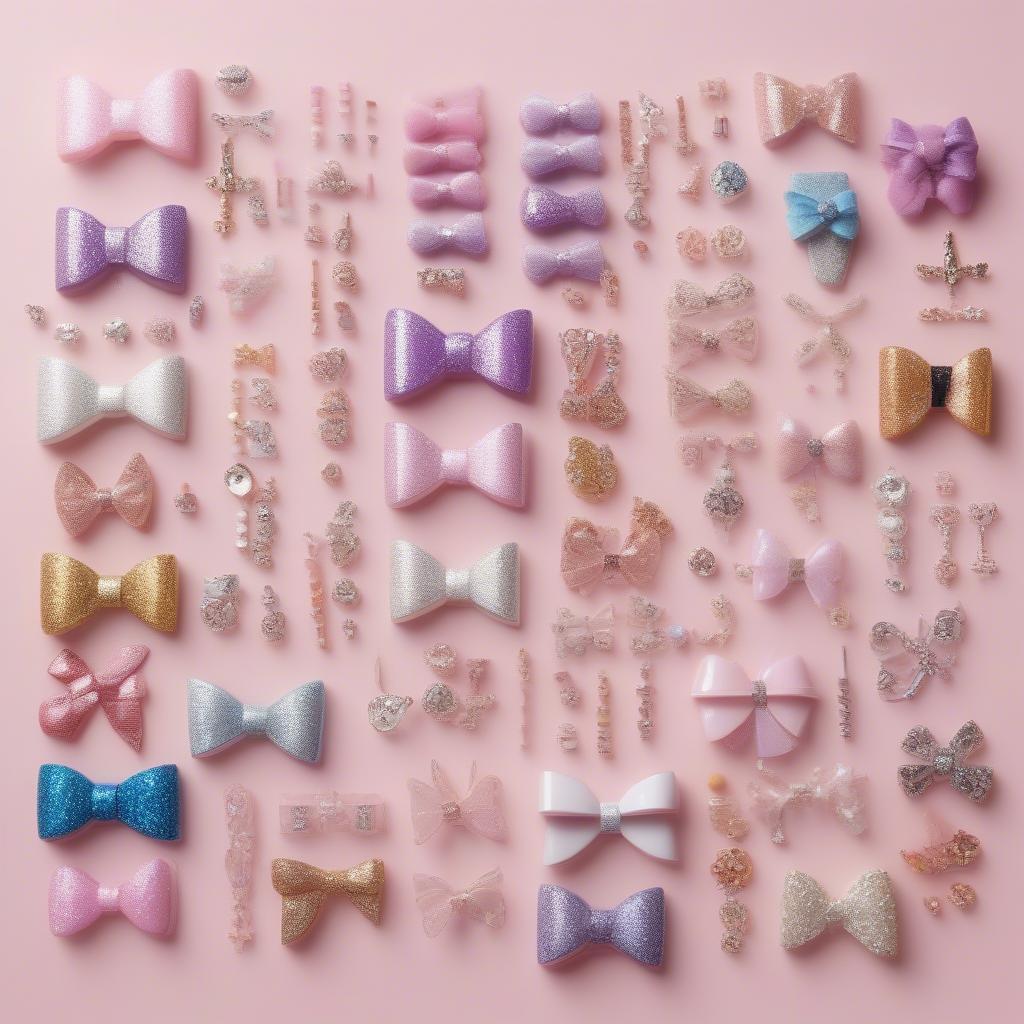 Variety of Bow Press On Nail Designs