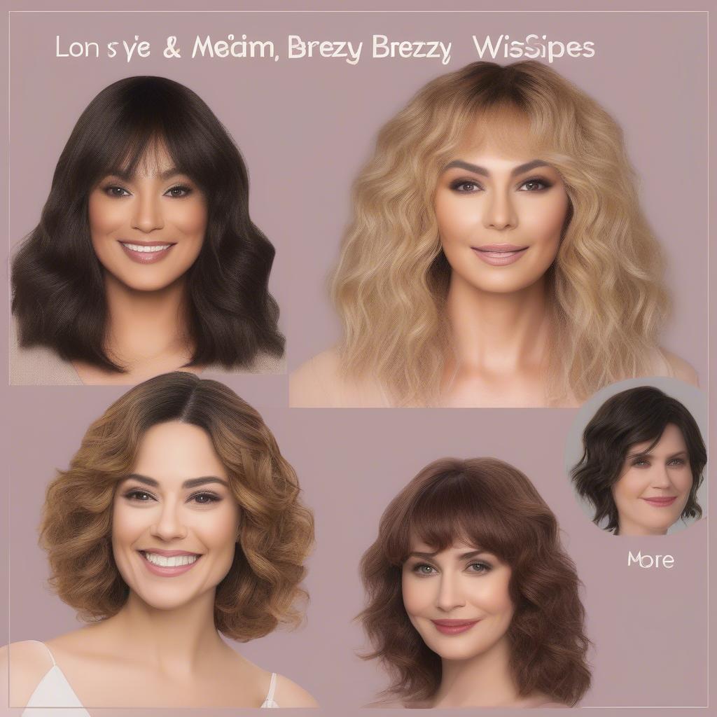 Comparing different breezy waves wig lengths