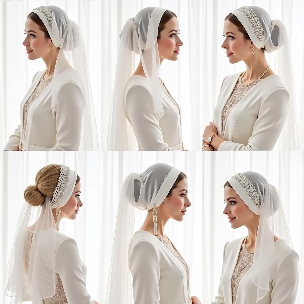 Bridal Muslim Accessories: Veil, Jewelry, and Shoes