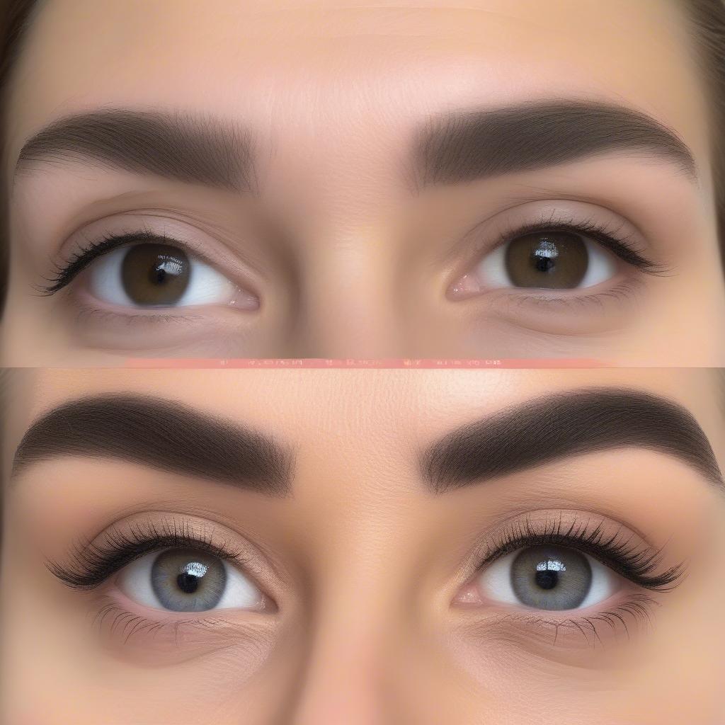 Before and After Brow Lamination