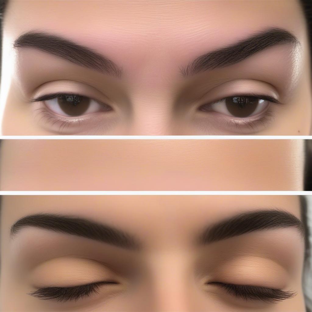 Brow Tinting Before and After