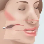 Bullhorn Lip Lift Incision Diagram