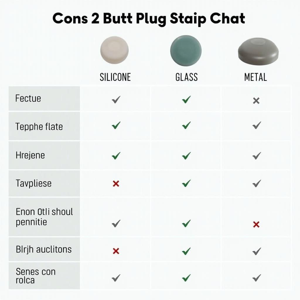 Comparing different butt plug materials