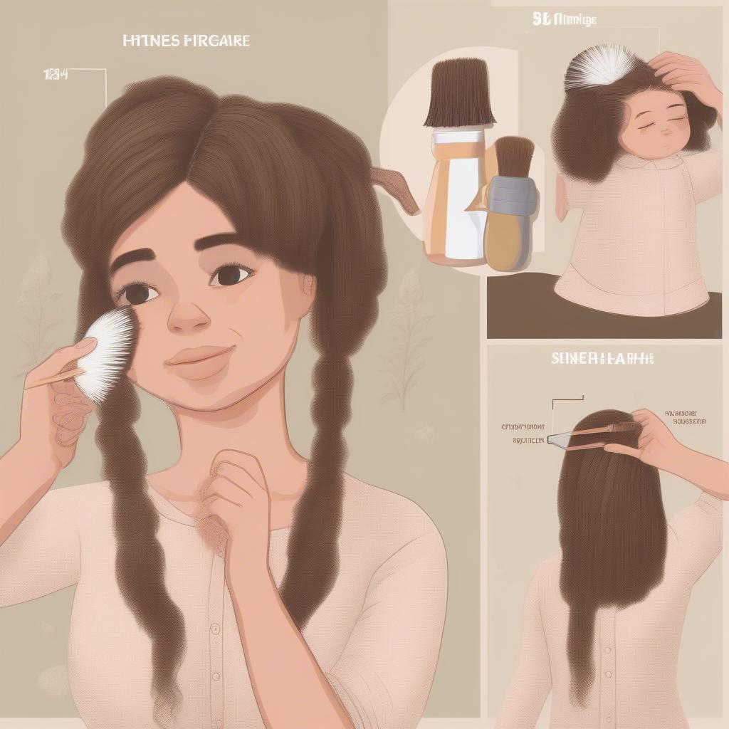 Demonstrating the proper way to wash and brush natural doll hair