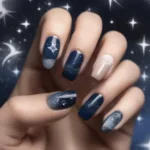 Witch Nails with Moon and Stars Design