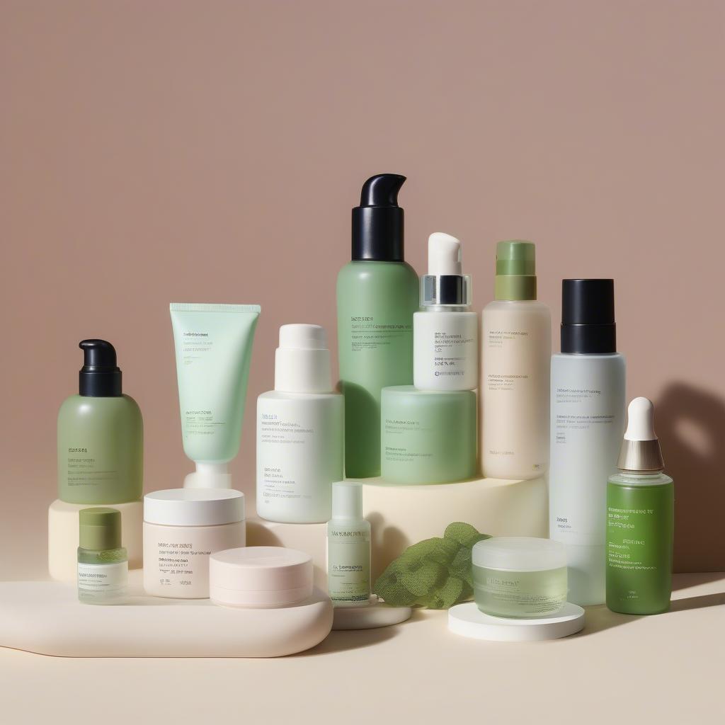 Various Centella Asiatica Skincare Products