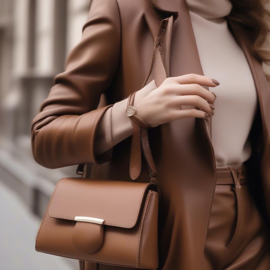 Chocolate Brown Nails Outfit Pairing