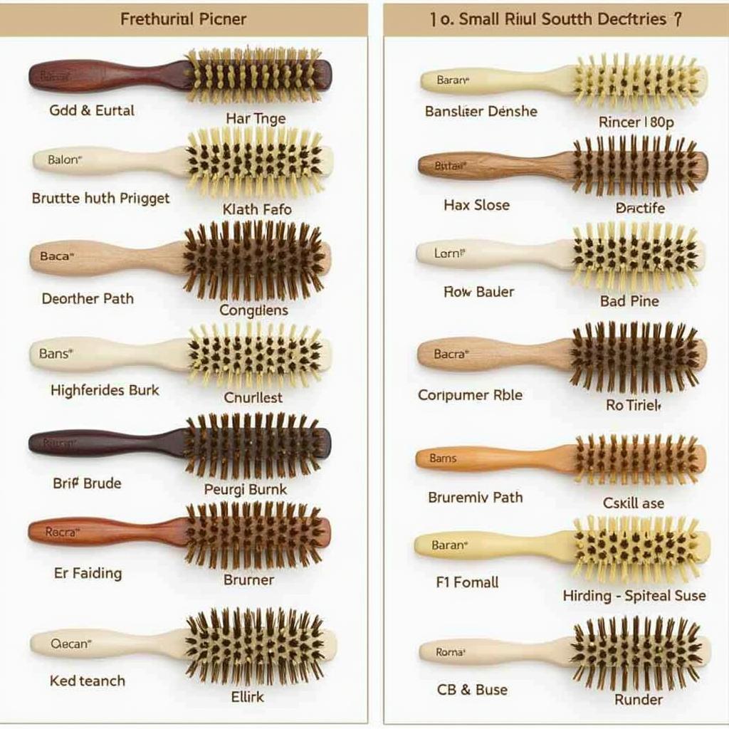 Selecting a small boar bristle brush