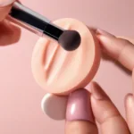 Applying Foundation with a Circular Makeup Sponge