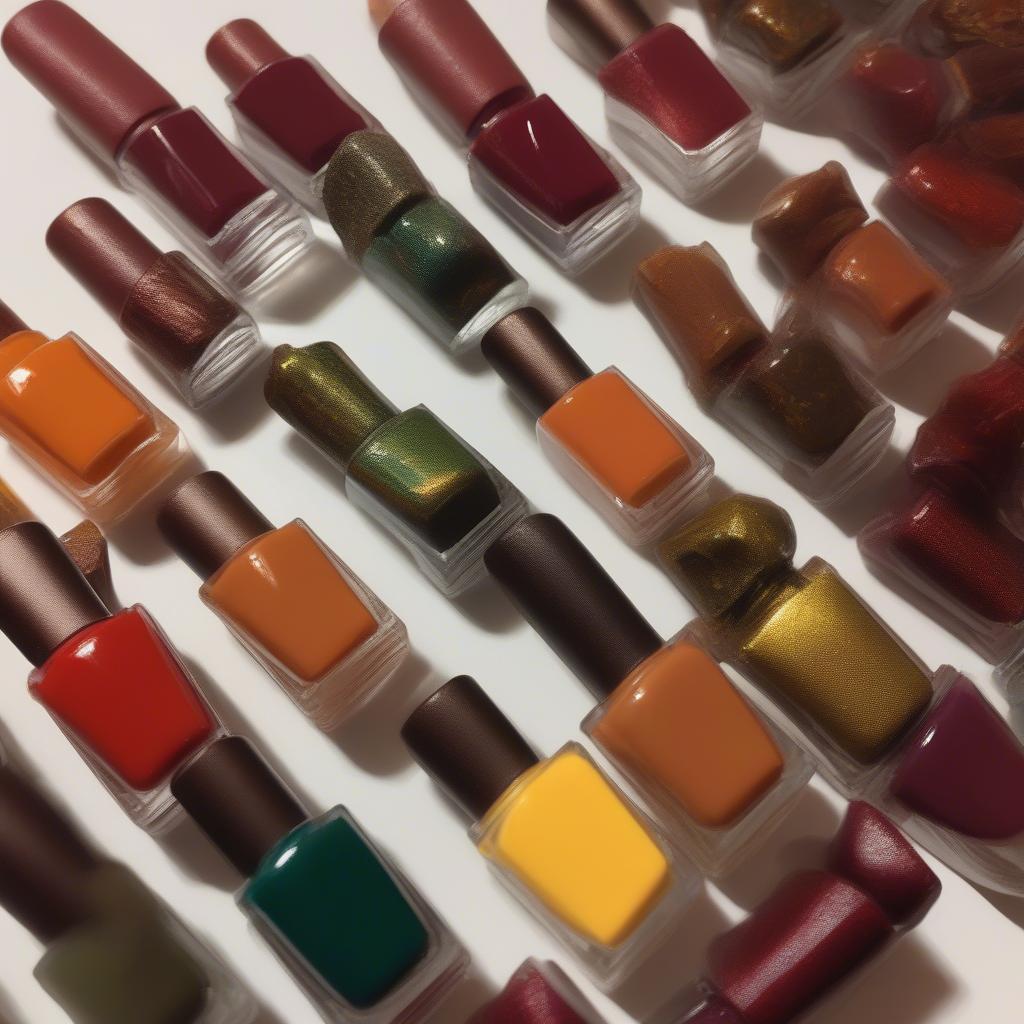 Autumn Nail Color Palette for Coffin Nails