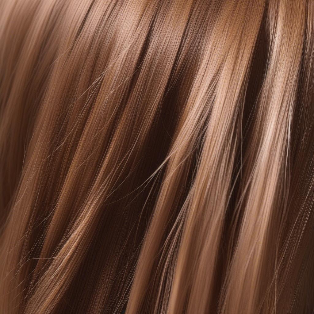 Close-up of clean, shiny hair after using fast shampoo.