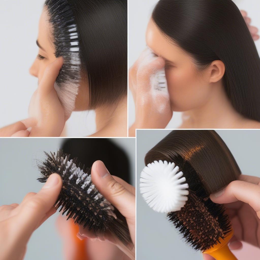 Cleaning a Half Round Hair Brush