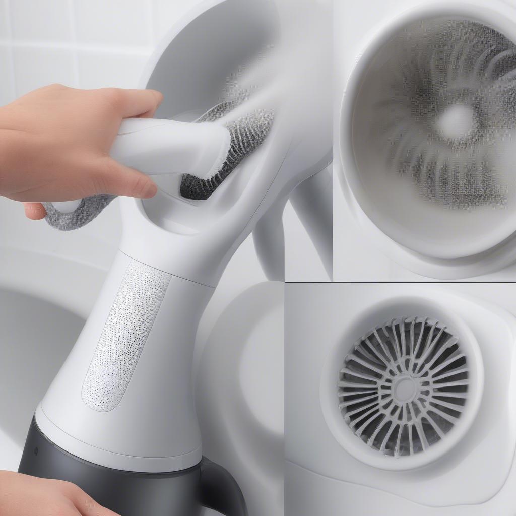 Cleaning hooded steamer dryer