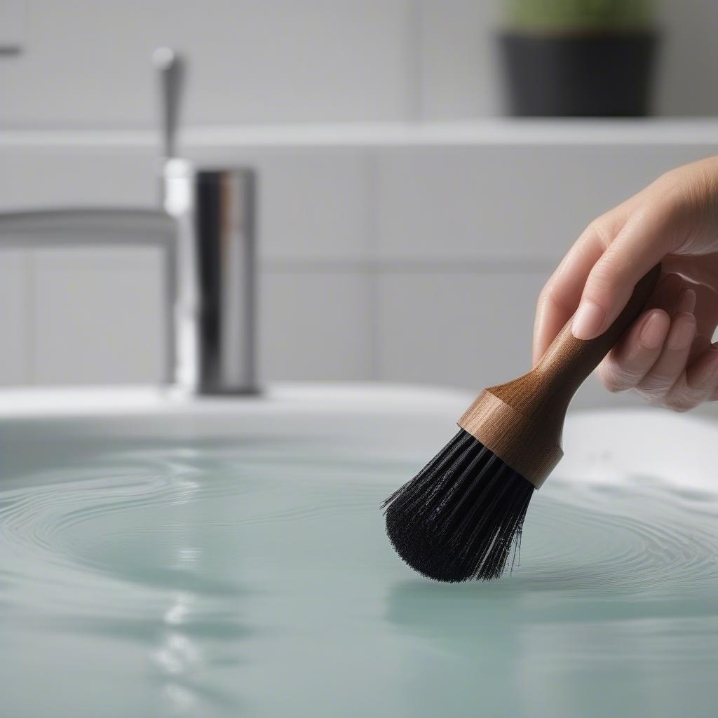 Cleaning a Paddle Brush for Hygiene