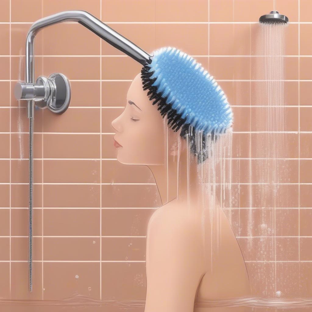 Cleaning a hairbrush after shower use