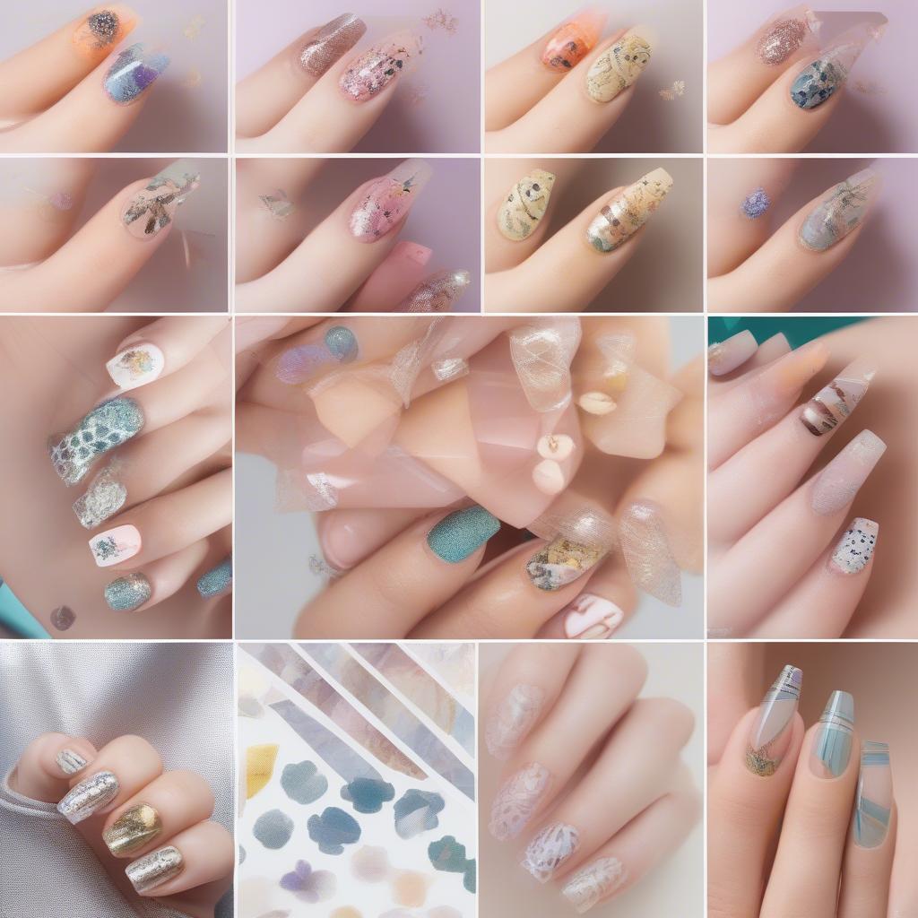 Creative Nail Art Designs Using Clear Wraps