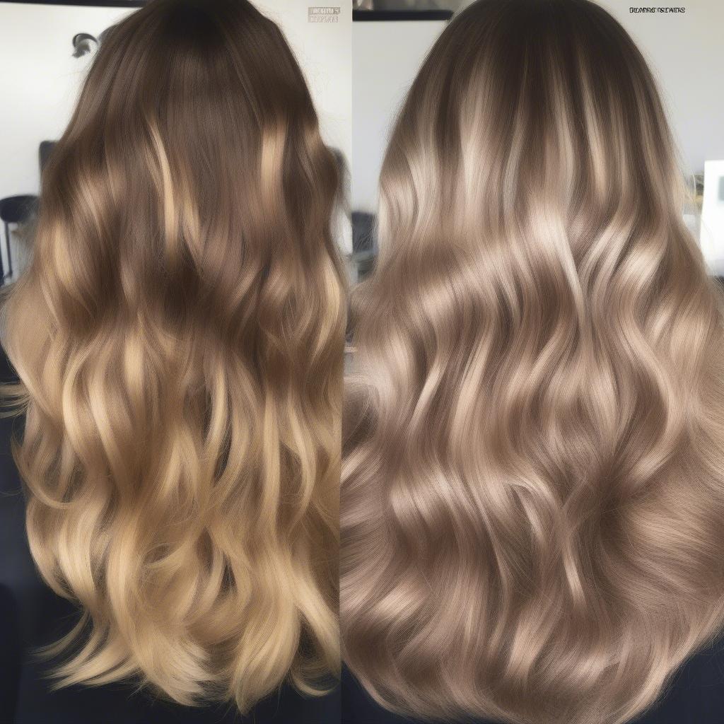 Applying Cocoa Blonde Highlights and Balayage