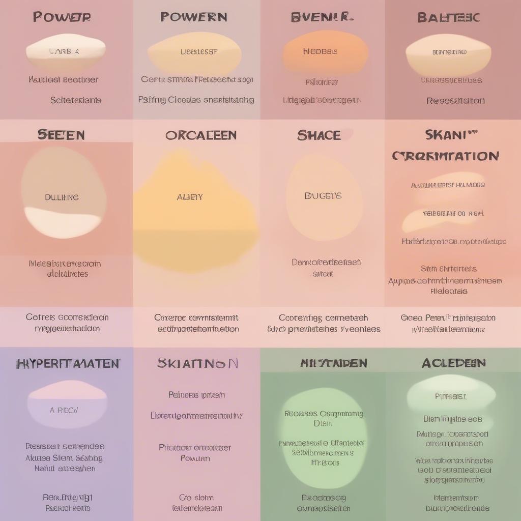 Color Correcting Powder Shades Chart