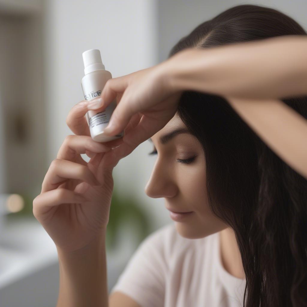 Applying Conditioner Hair Oil to Dry Hair