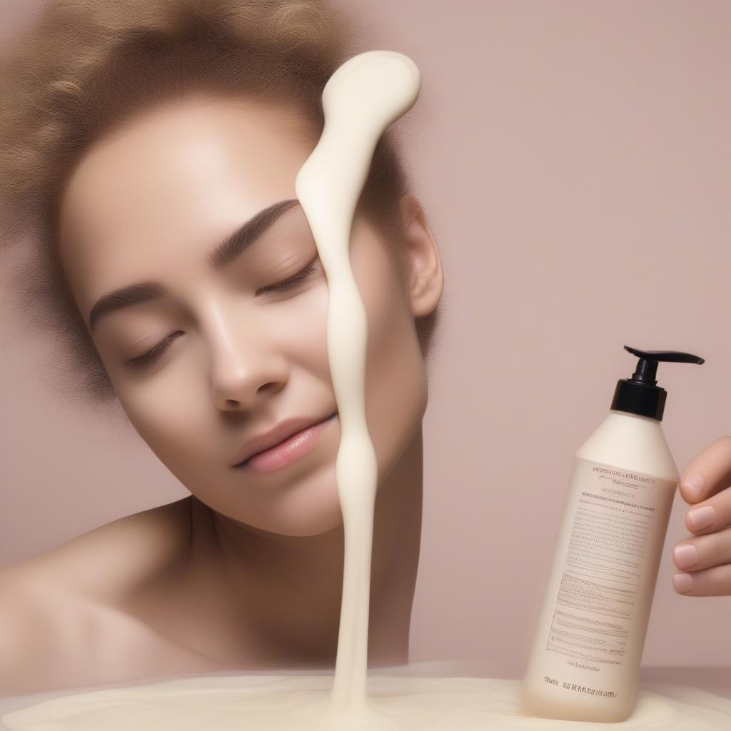 Applying Conditioner Milkshake Treatment