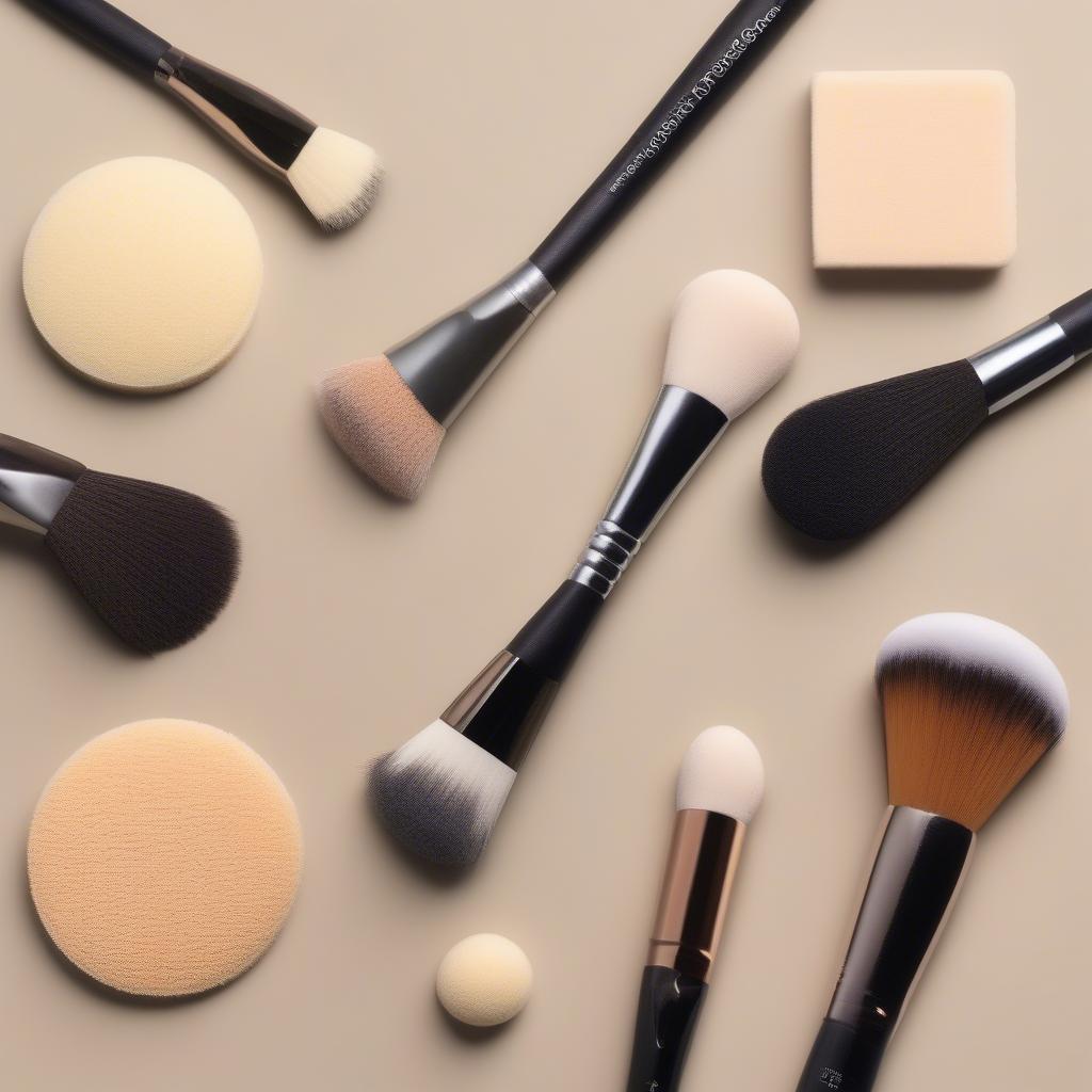 Contour Brushes and Sponges for Makeup Application