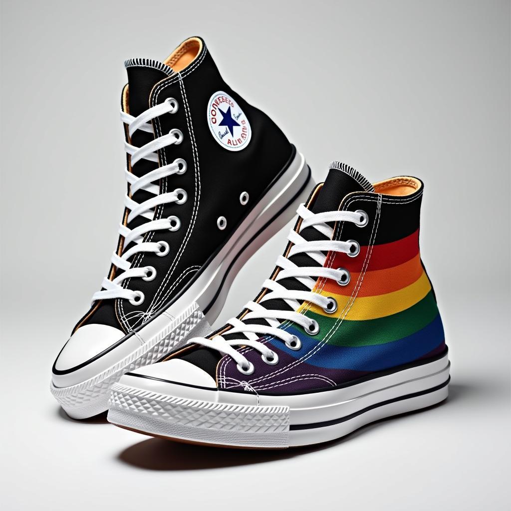 Miley Cyrus Rainbow Chuck Taylor Converse