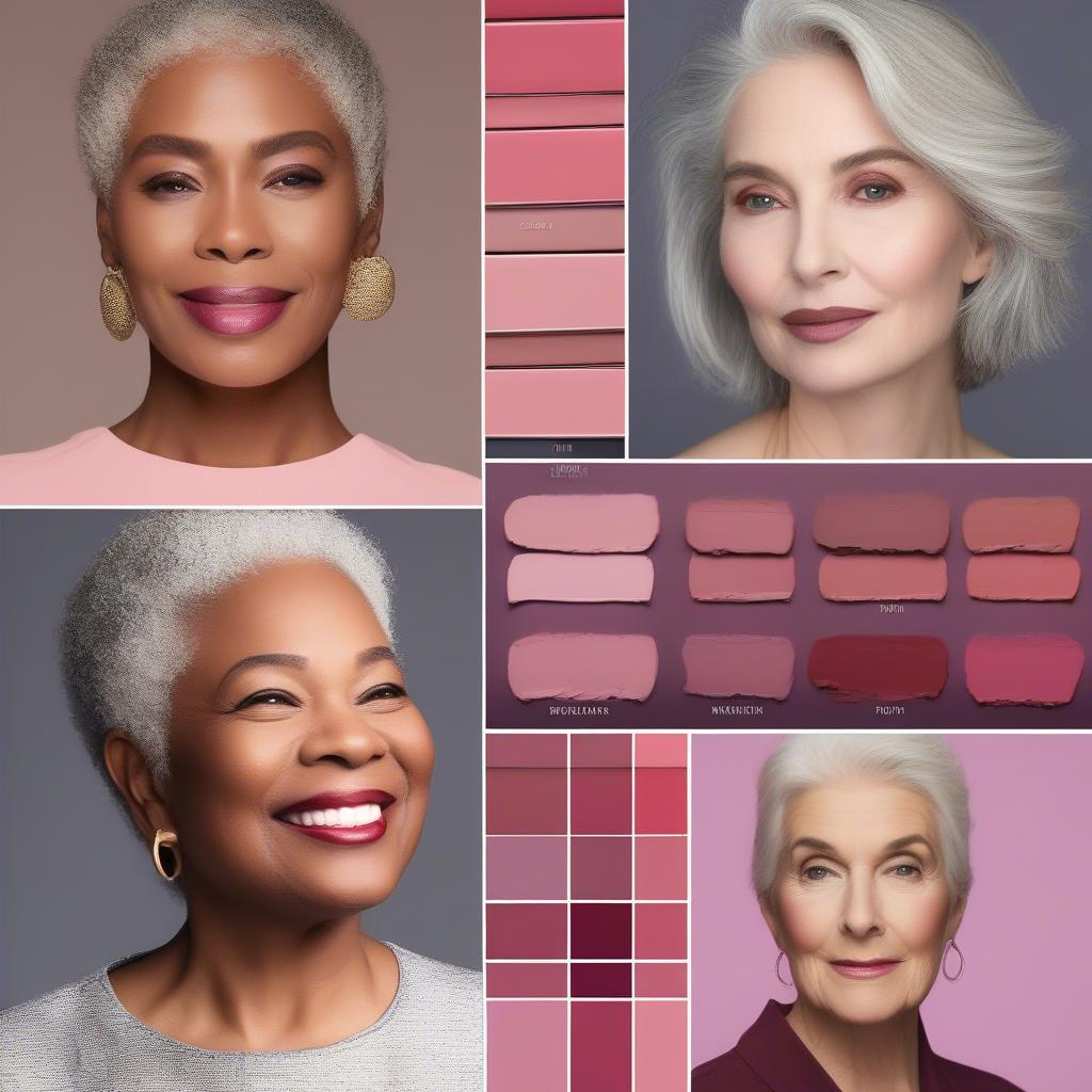 Lipstick shades for cool undertones and gray hair