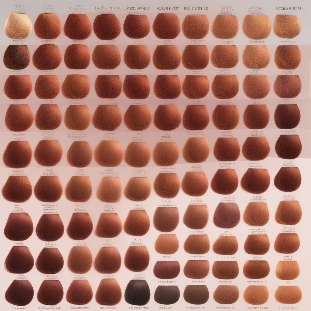 Various Shades of Copper Demi-Permanent Hair Color