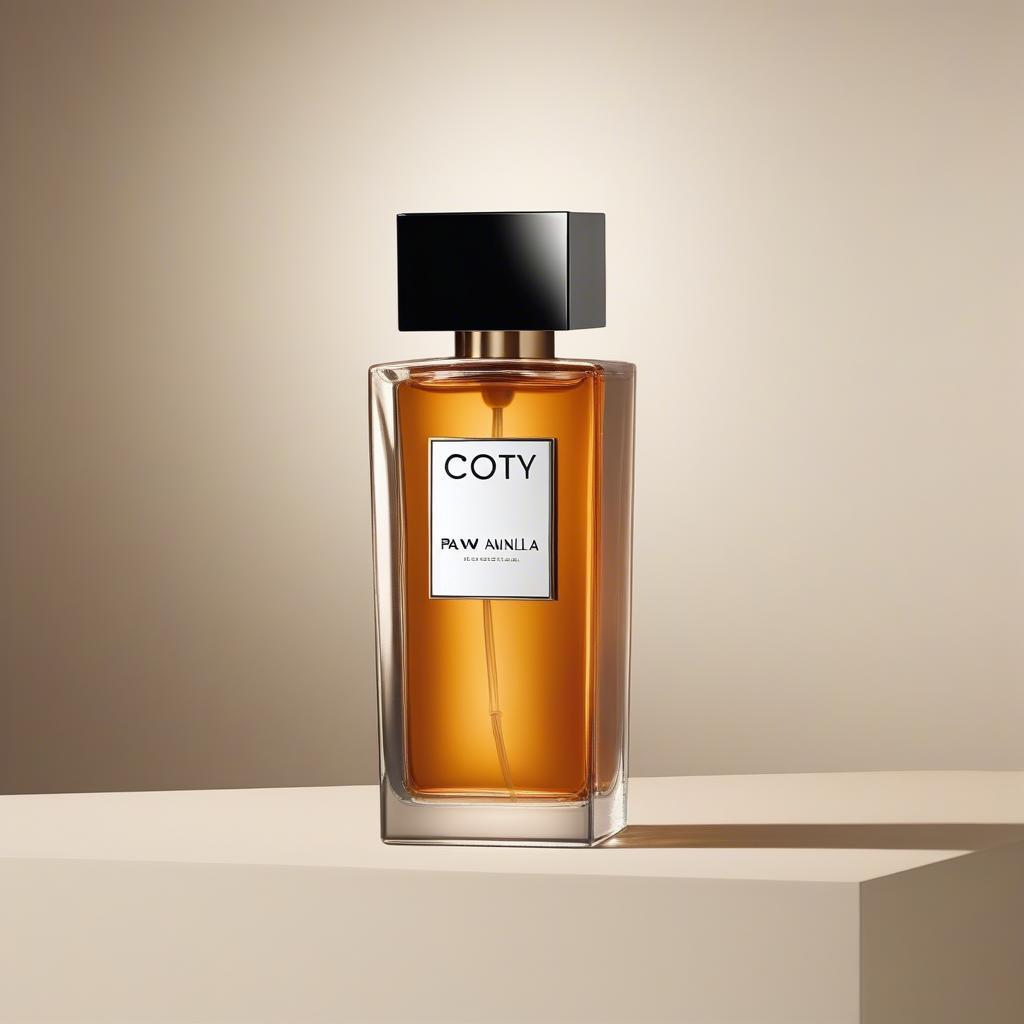 Modern Coty Raw Vanilla Perfume Bottle