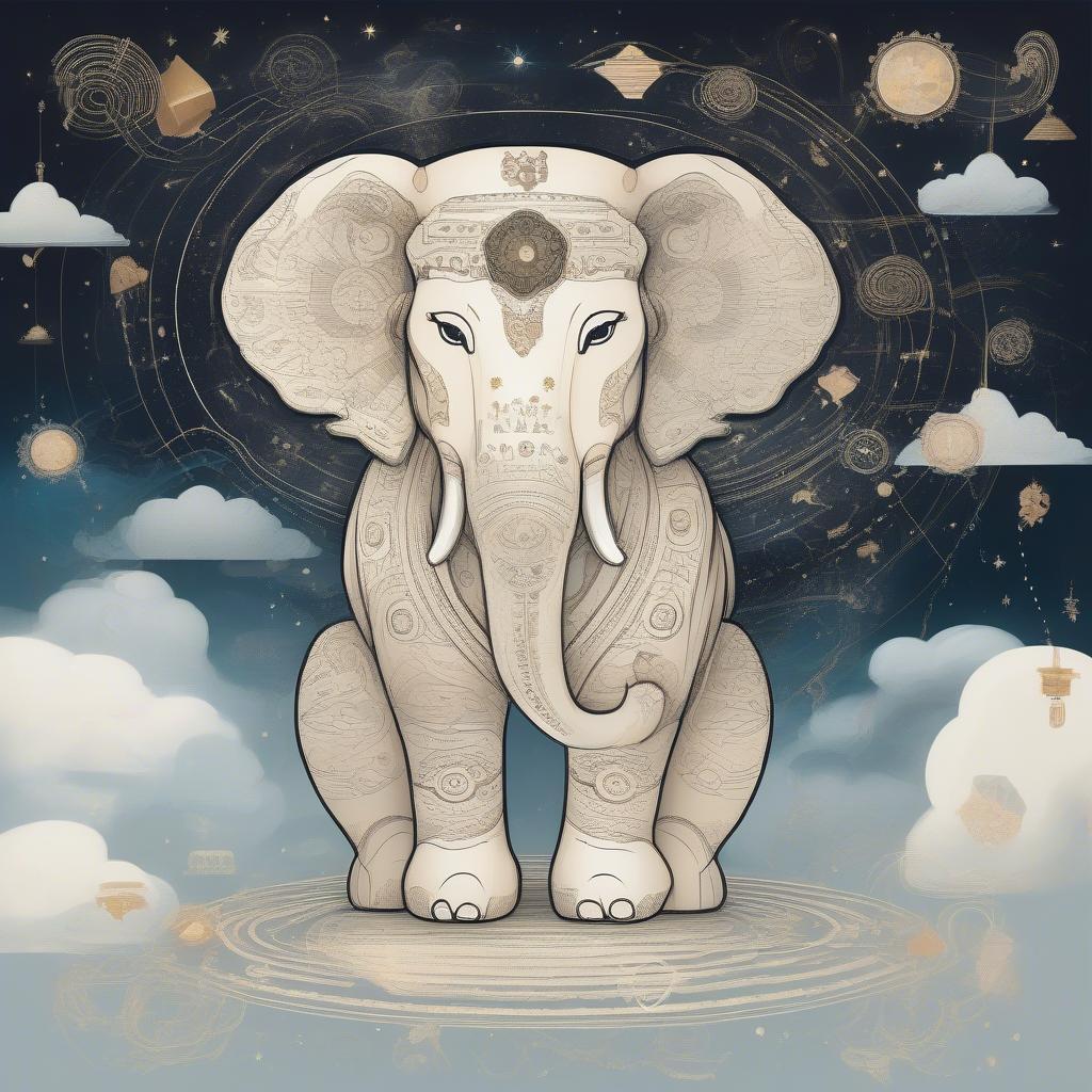 Cream Elephant Symbolism for Air Signs