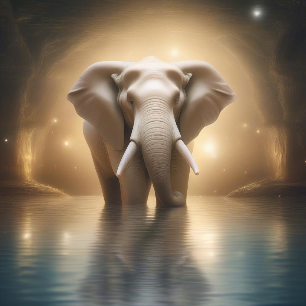 Cream Elephant Symbolism for Water Signs