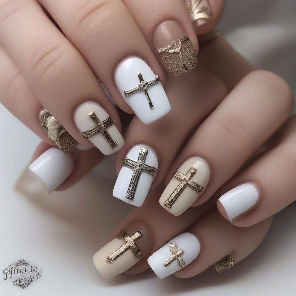 Various Cross Designs on Nails