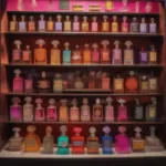 Display of various Cuban perfume bottles