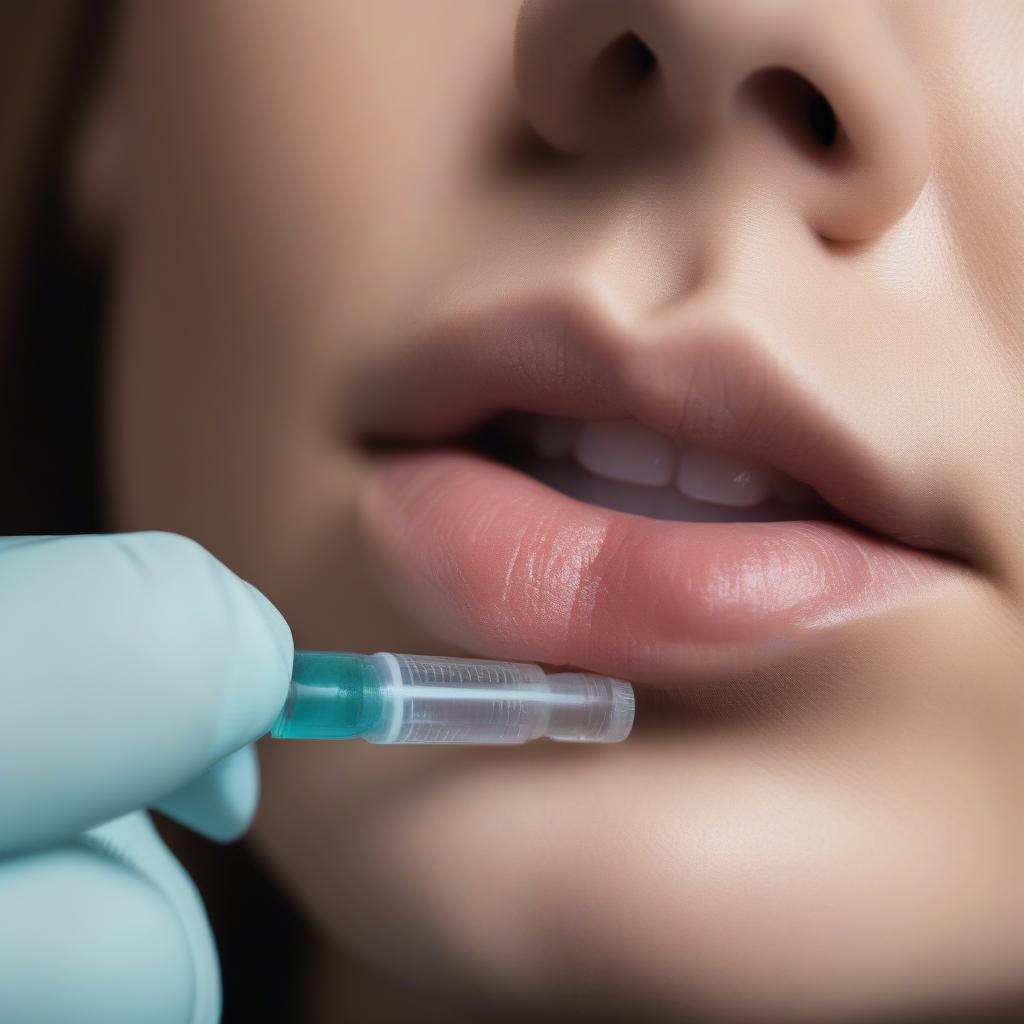 Cupid's Bow Lip Filler Injection