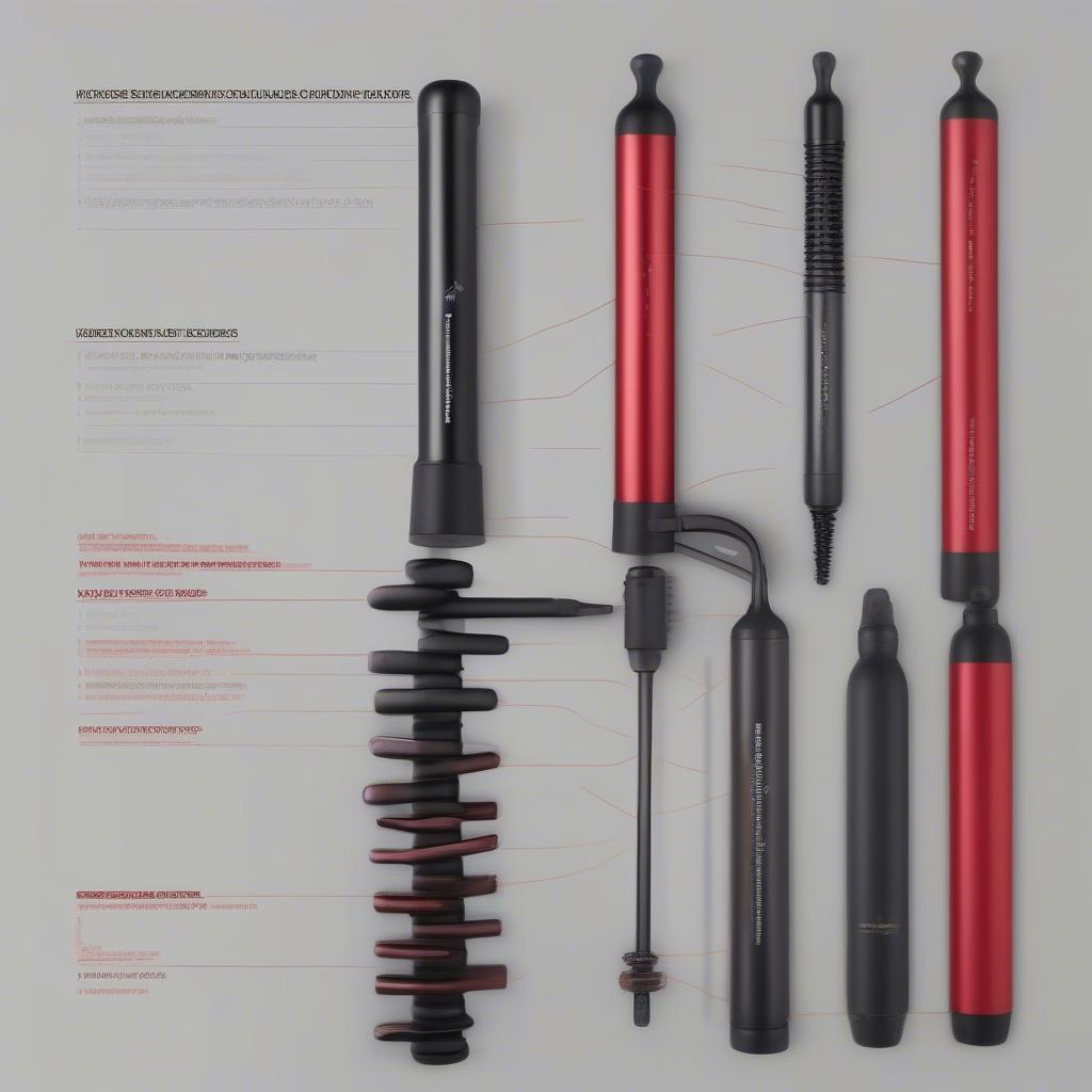 Different Types of Curling Wand Red Barrels