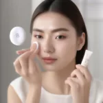 Applying Cushion BB Cream