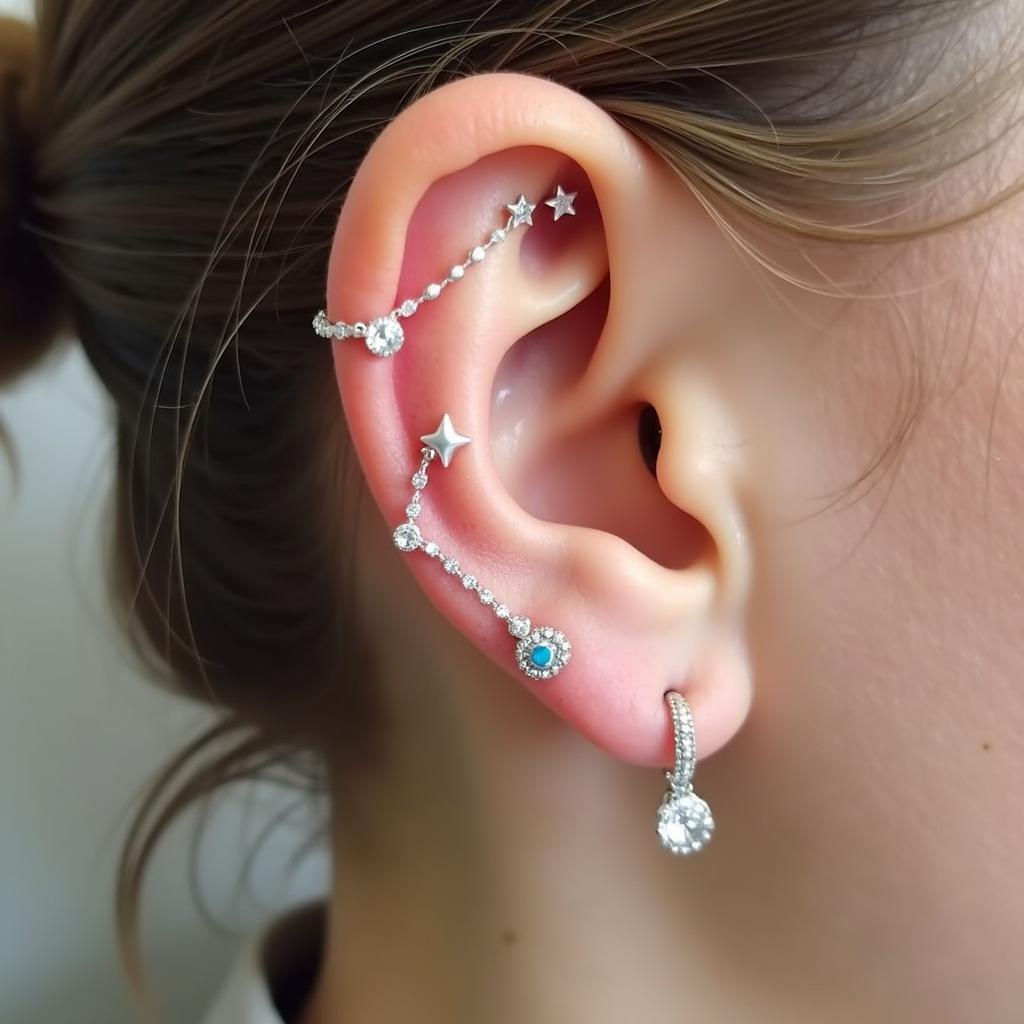 Custom Constellation Piercing Design