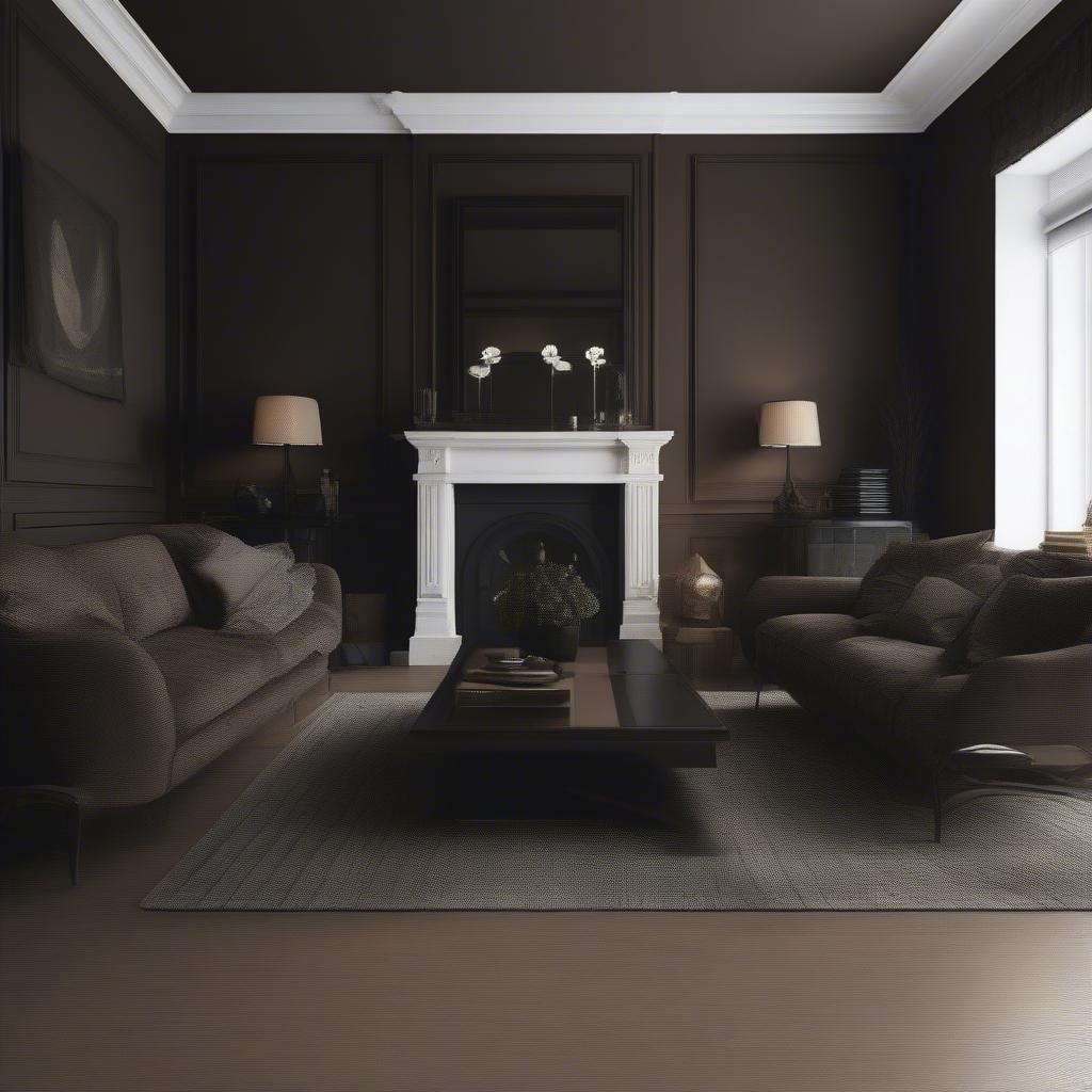 Dark Brown and Soft Black in Interior Design