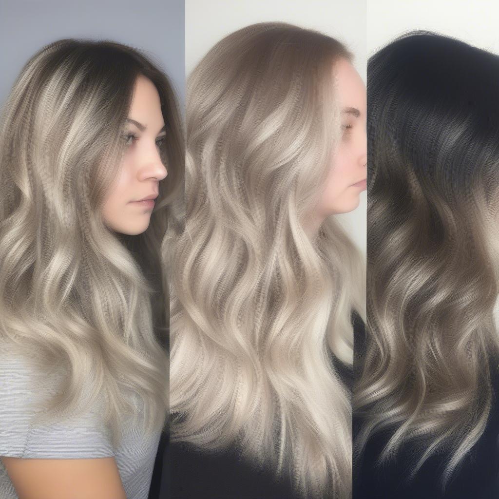 Ash Blonde Transformation on Dark Hair