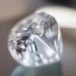 Close-up of a dental jewelry diamond on a tooth