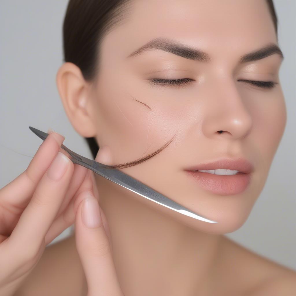 Demonstrating Proper Dermaplaning Technique