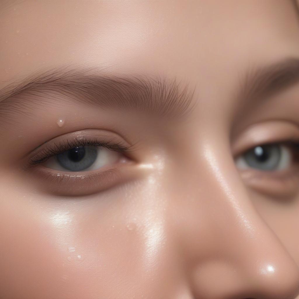 Example of dewy skin