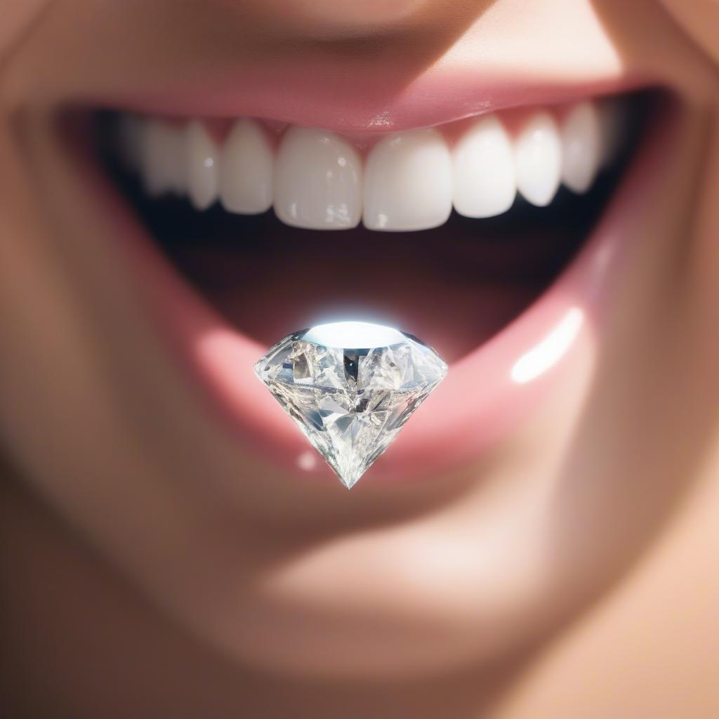 A Sparkling Smile with a Diamond Tooth Gem