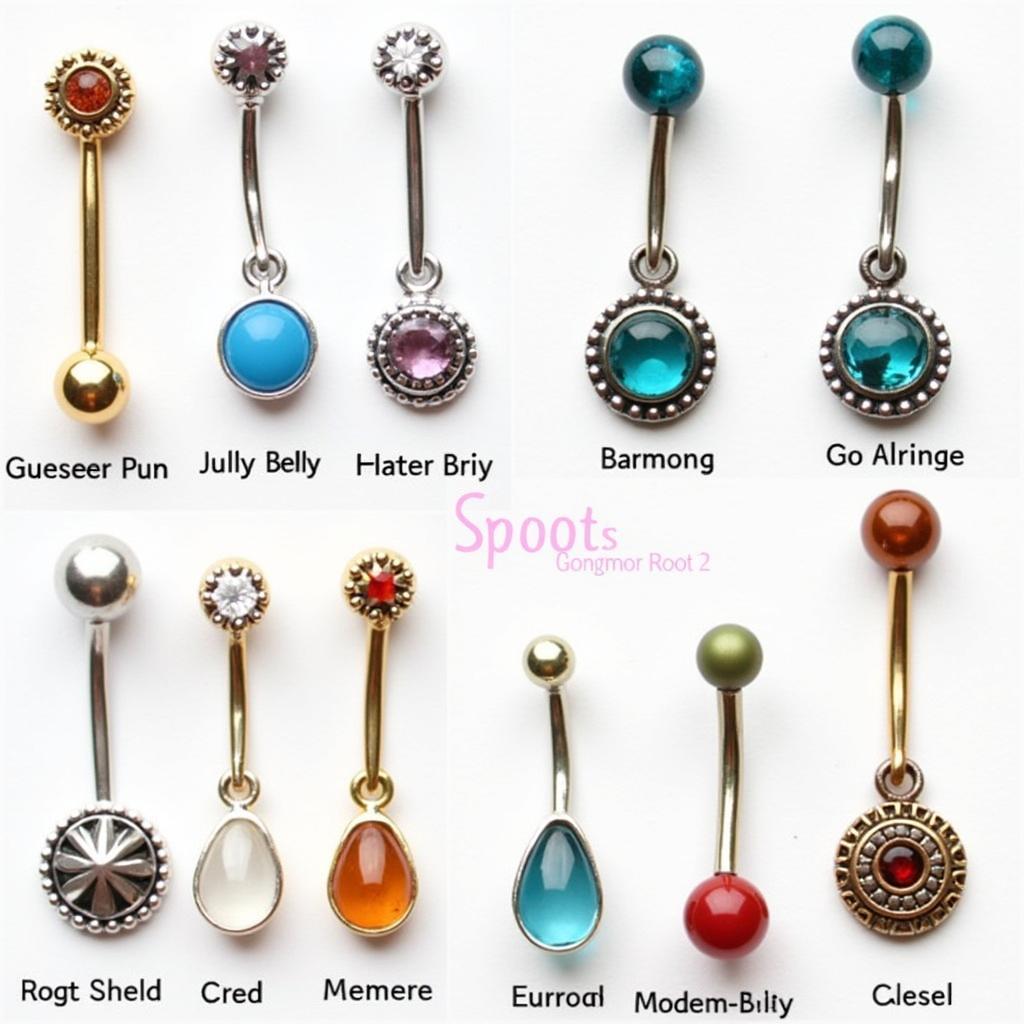 Various Styles of Belly Rings