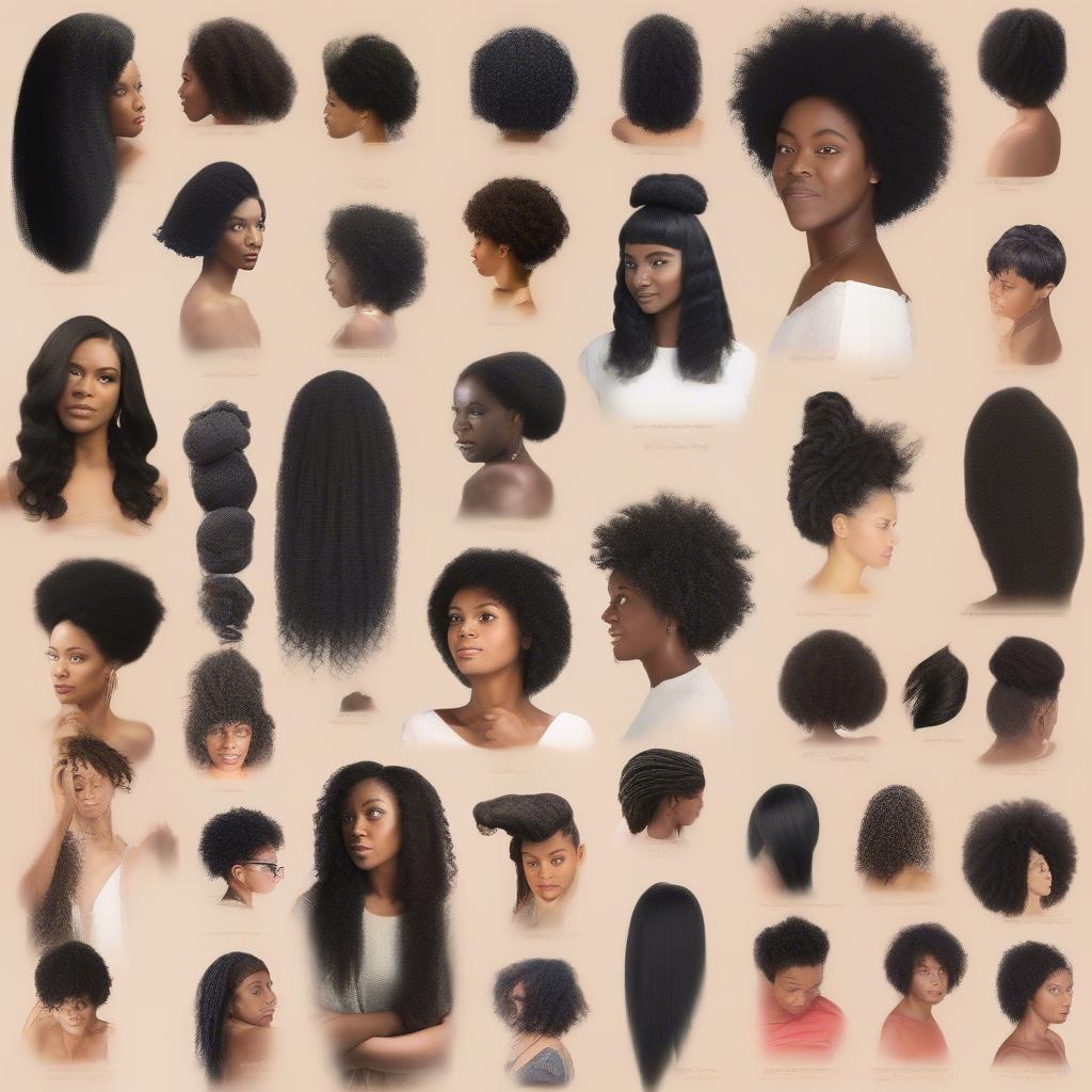 Various Black Hair Textures