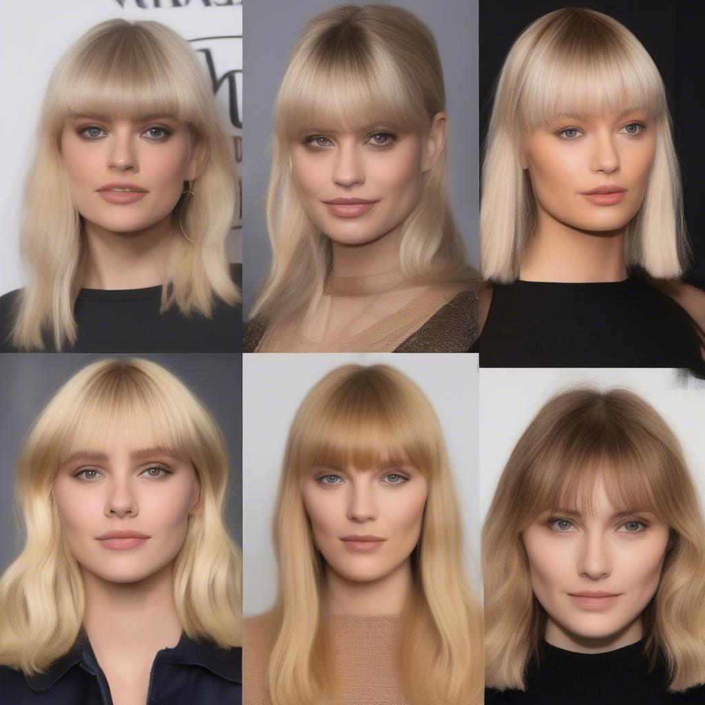 Variety of Blonde Bang Styles Achievable with Clip-Ins