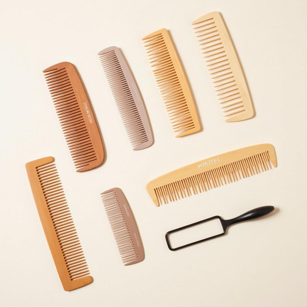 Different types of combs suitable for curly hair