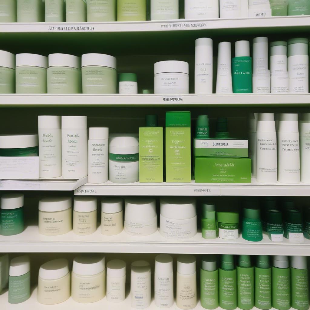 Various Green Cream Retinol Products