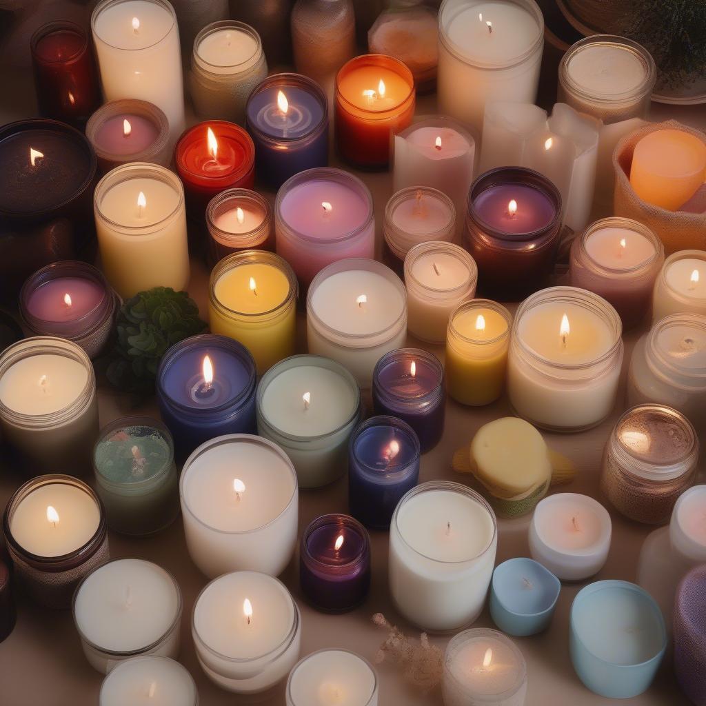 Variety of Lightly Scented Candles