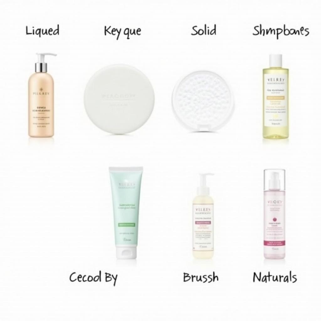 Various makeup brush cleansers for use with cleaning pads